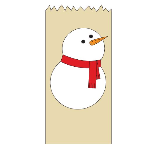 DIY Christmas Snowman Pillow Wrap – Step 7