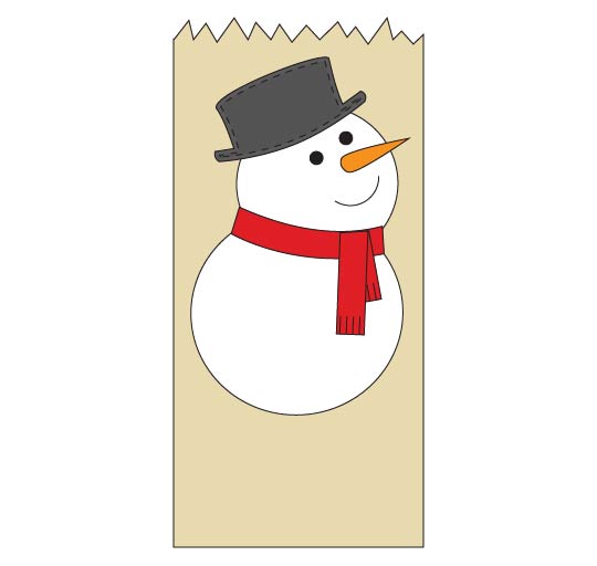 DIY Christmas Snowman Pillow Wrap – Step 9