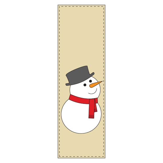 DIY Christmas Snowman Pillow Wrap – Step 11