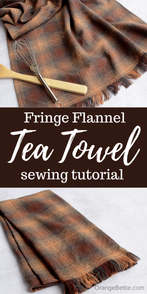 How to Sew a Tea Towel from Flannel (with Fringe!) DIY Tutorial 