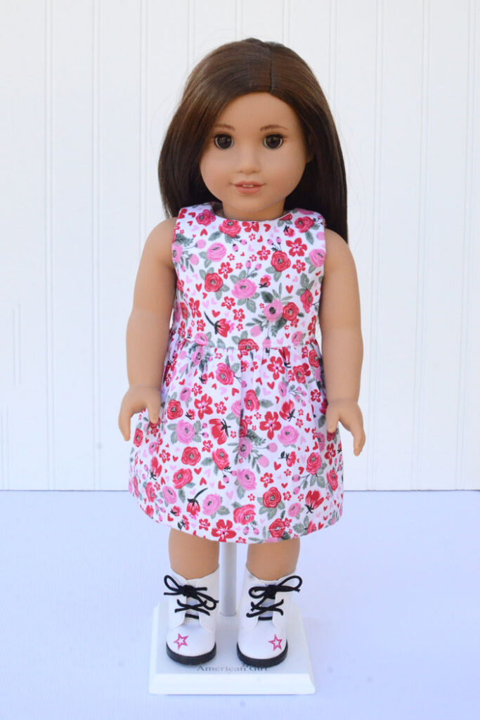 photo of American Girl doll wearing a sleeveless dress